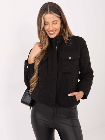 Czarna kurtka przejściowa pikowana Tivoli RUE PARIS