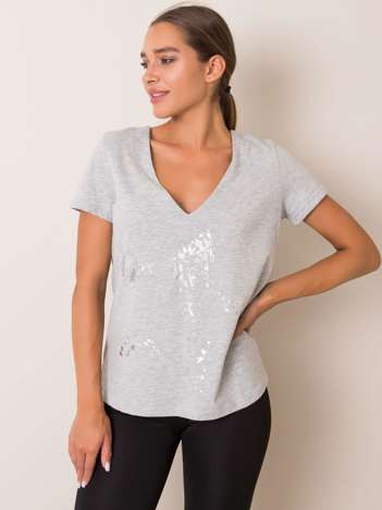 Szary t-shirt Marble FOR FITNESS