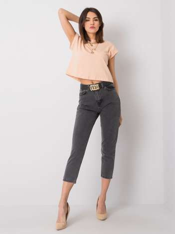 Ciemnoszare spodnie high waist Jovita RUE PARIS