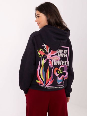 Grafitowa dresowa bluza z kieszeniami SUBLEVEL