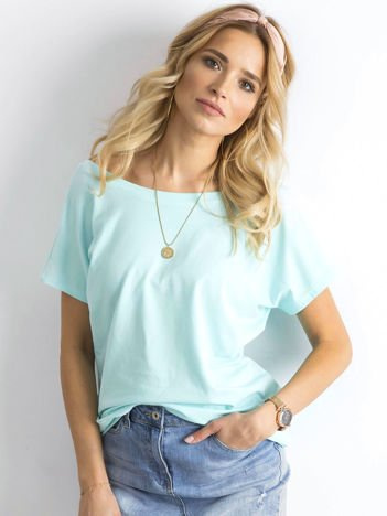 Miętowy t-shirt Fire