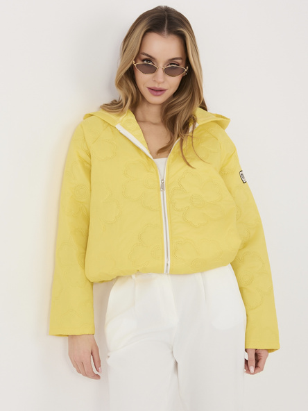 Żółta przejściowa kurtka ze ściągaczem RUE PARIS