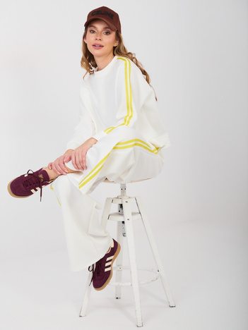 Ecru damski komplet z miękkiego materiału RUE PARIS