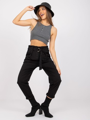 Czarne damskie spodnie z bawełny Cabrera