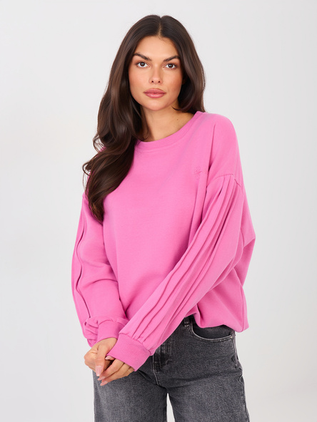 Ciemnoróżowa bluza oversize bez kaptura NATURAL SIDE
