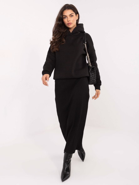 Czarna damska bluza oversize z kapturem