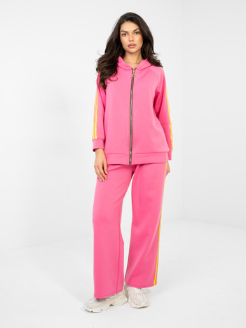 Ciemnoróżowa bluza oversize z suwakiem RUE PARIS