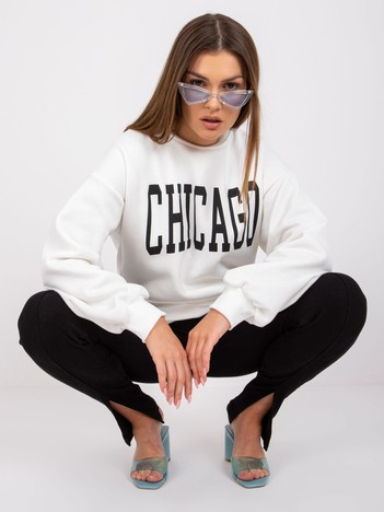 Biała bluza dresowa z napisem Madera