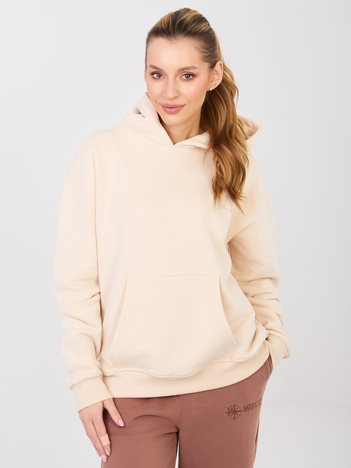 Jasnobeżowa bluza kangurka z kapturem NATURAL SIDE