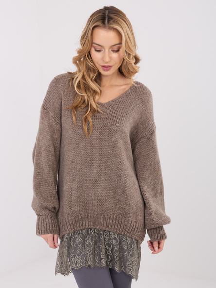 Fango elegancki sweter z koronką