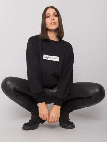 Czarna bluza plus size bez kaptura Hariette