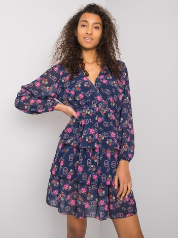 Granatowa sukienka na co dzień Elois RUE PARIS