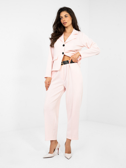 Jasnoróżowe dresowe spodnie z miękkiego materiału