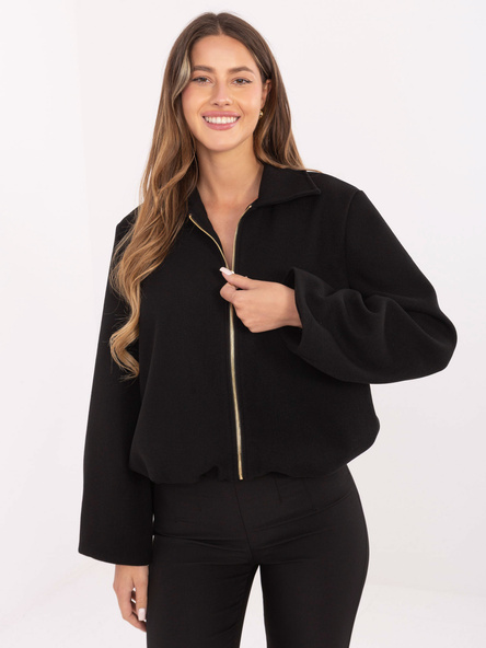 Czarna damska kurtka balloon z suwakiem RUE PARIS