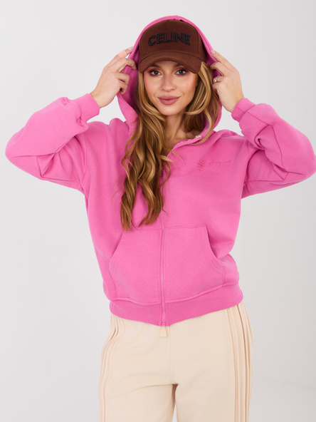 Ciemnoróżowa rozpinana bluza z kapturem NATURAL SIDE