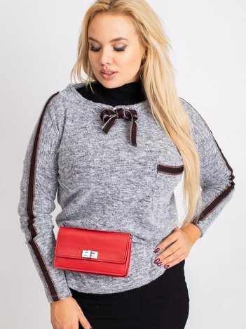 Szara bluzka plus size Diaz