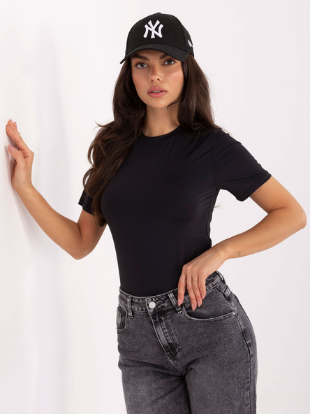 Czarna dopasowana bluzka basic SUBLEVEL