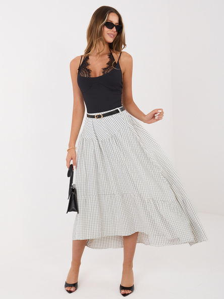 Ecru midi spódnica na lato