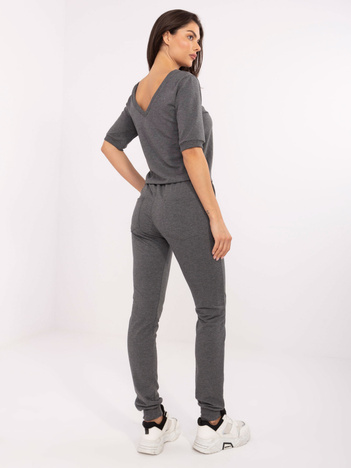 Ciemnoszary melanżowy kombinezon Ilina
