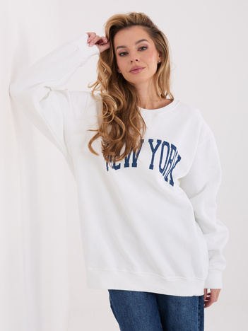 Ecru damska bluza z napisem New York