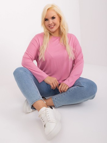 Różowa bluzka plus size z wiskozy Paloma