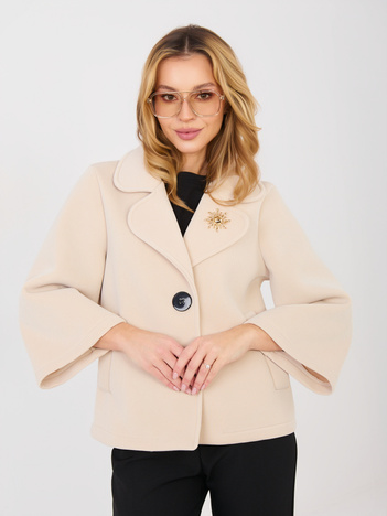 Beżowy płaszcz z piankowego materiału