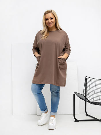 Fango długa bluzka plus size z bawełny