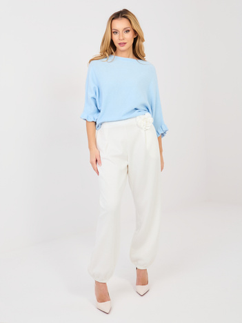 Ecru dresowe spodnie w eleganckim stylu