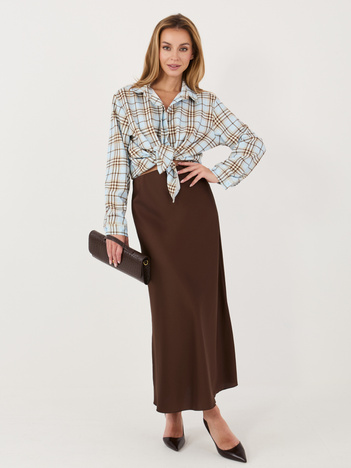 Jasnoniebieska rozpinana koszula w kratę