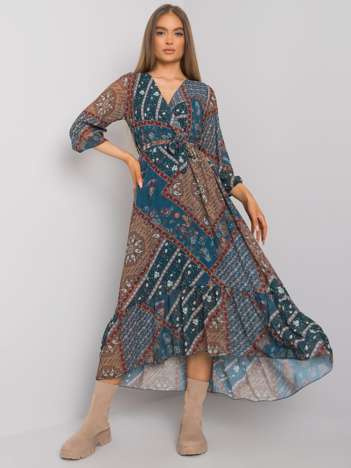 Morska sukienka we wzory Meadville OCH BELLA