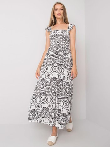 Biało-czarna sukienka maxi Tayla