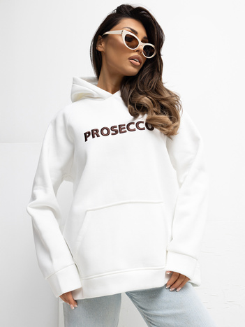 Ecru bluza kangurka z ociepleniem RUE PARIS