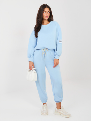 Jasnoniebieskie dresowe spodnie z kieszeniami
