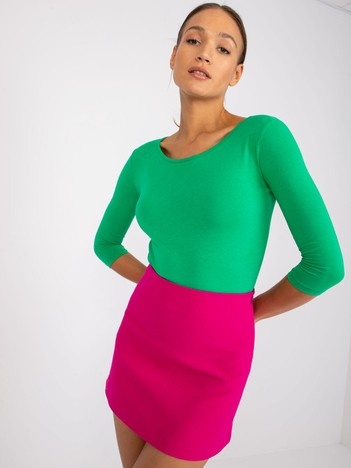 Zielona bluzka basic z bawełny Mona