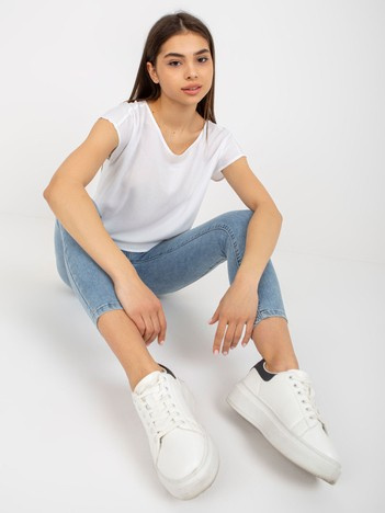 Biała luźna bluzka z wiskozy SUBLEVEL