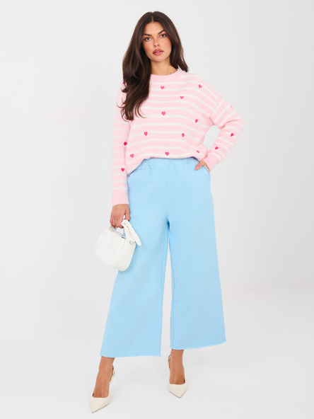 Jasnoniebieskie damskie jeansy wide leg