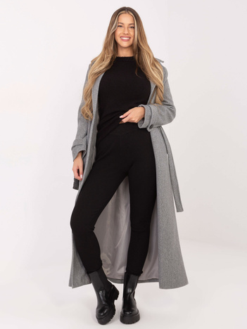 Czarne dzianinowe legginsy w prążek STITCH & SOUL