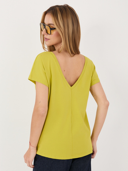 Limonkowy t-shirt Fire