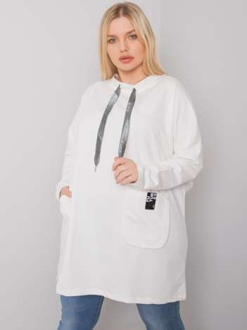 Ecru bawełniana tunika plus size Redmond