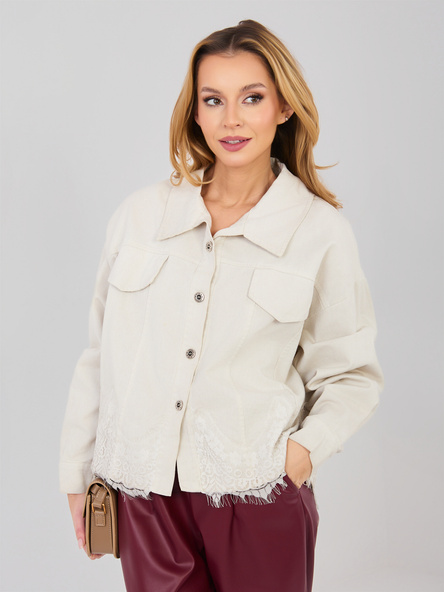 Fango jeansowa kurtka z imitacją kieszeni RUE PARIS