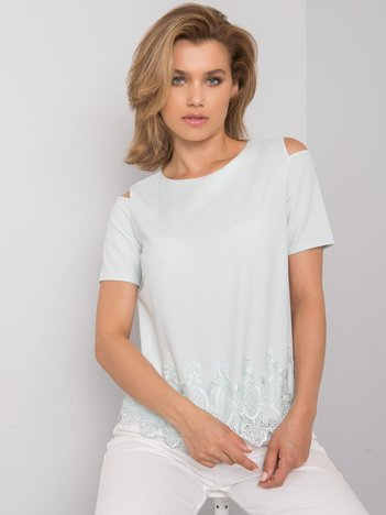 Miętowa bluzka wizytowa Eliane