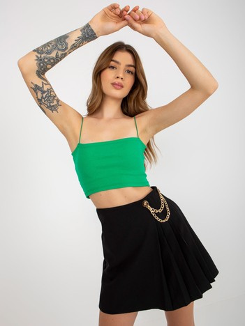 Czarne eleganckie spódnico-szorty z łańcuszkiem