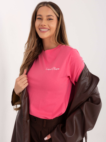 Różowy damski t-shirt z numerem 08 SUBLEVEL