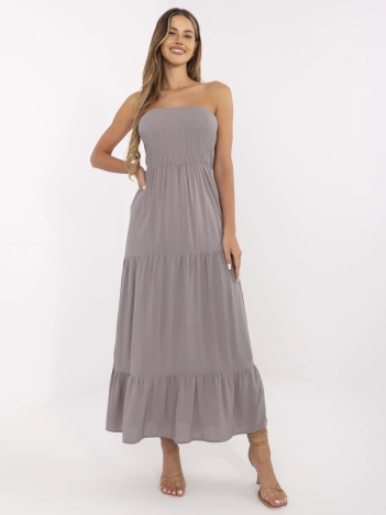 Szara letnia sukienka bandeau Giuseppina FRESH MADE