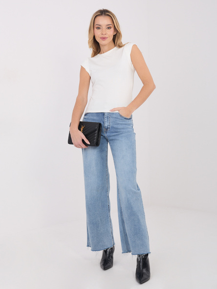 Ecru damski top basic bez rękawów