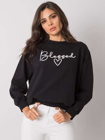 Czarna bluza z napisem Ercolano RUE PARIS