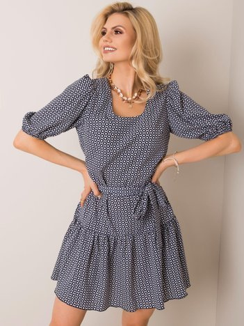 Granatowo-czerwona sukienka Romance