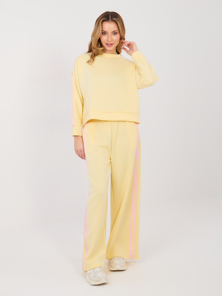 Pastelowy żółty komplet z miękkiego materiału RUE PARIS