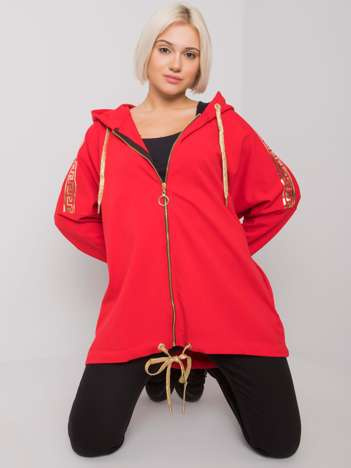 Czerwona bluza na suwak Athens